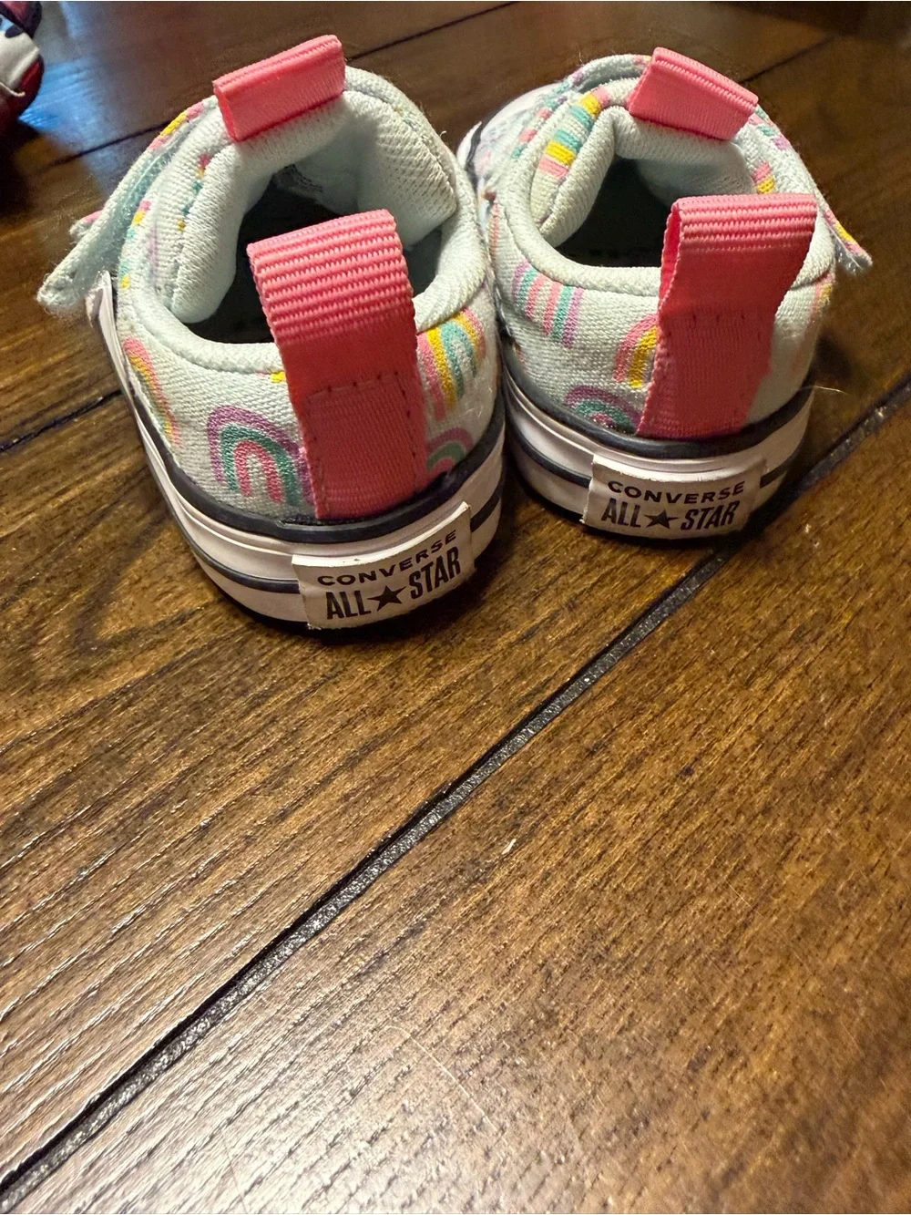 Converse Kids Mint Rainbow Velcro Sneakers sz2